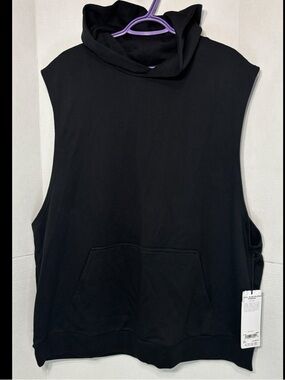 ALO Yoga Men's Chill Black Sleeveless Hoodie Tank